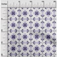 thumbnail image 2 of oneOone Velvet Dark Purple Fabric Asian Block Floral Craft Projects Decor Fabric Printed By The Yard 58 Inch Wide, 2 of 4