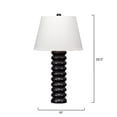 thumbnail image 3 of Jamie Young Abacus Mango Wood Table Lamp with Linen Shade Black, 3 of 5