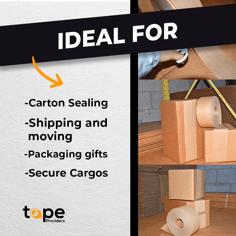 Kraft Tape Water Activated Adhesive Mailing Packages Brown Shipping Paper  Security Heavy Duty - AliExpress