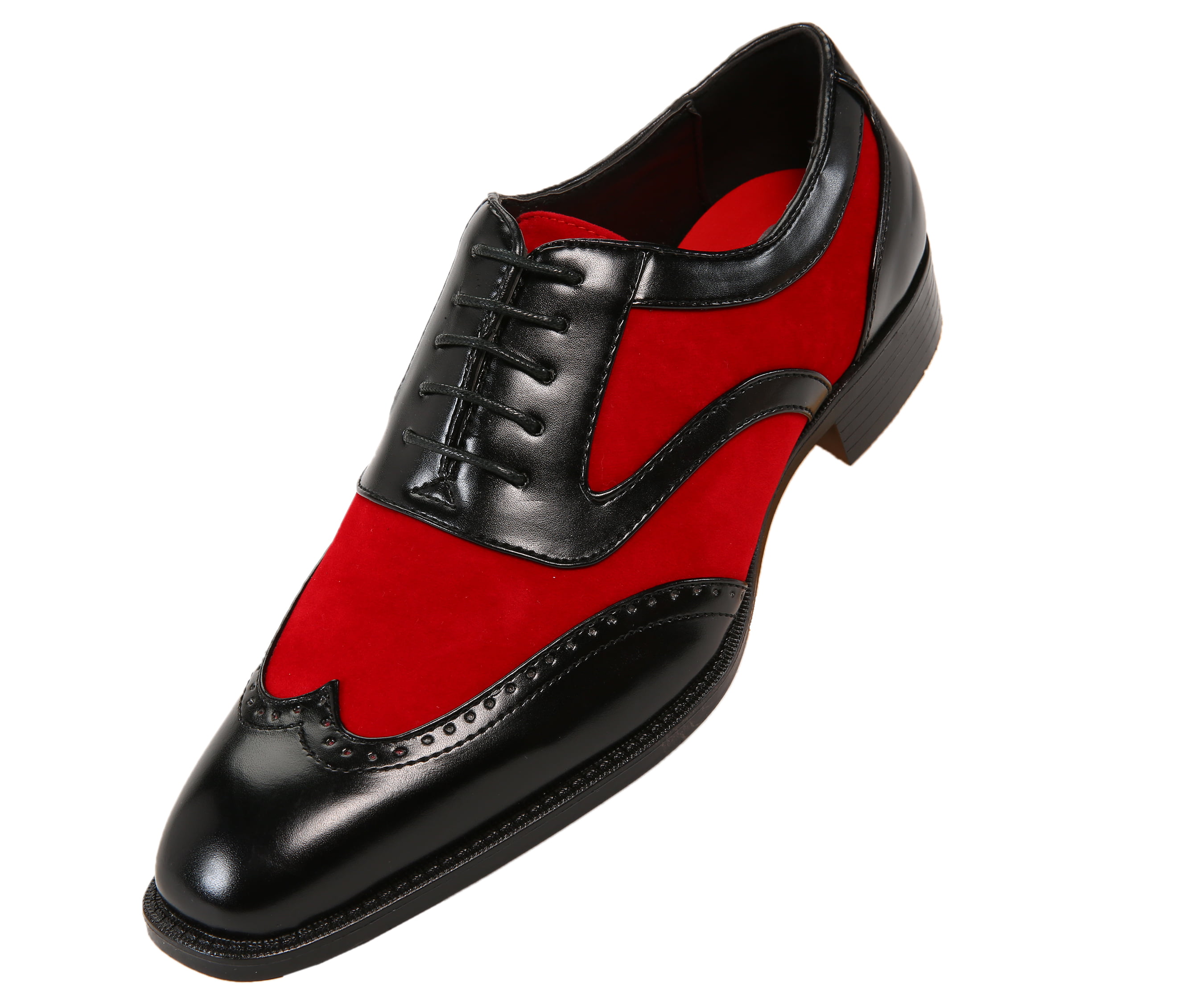 Sio - Sio Men's Two-Tone Brighton Wingtip Oxford Dress Shoe Red Size 11 ...