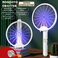 thumbnail image 3 of Nkmbld Electric Handheld Bug Zapper, Indoor/Outdoor Electric Fly Swatter Racket for Flies Insect Killer Trap Home Office Camping Patio, White, 3 of 7
