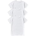 thumbnail image 4 of ToBeInStyle Boy's 3 Pack Classic White Undershirt T-Shirt Cotton Blend - XS, 4 of 4