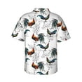 thumbnail image 4 of Xecao Cool Chicken print Hawaiian shirt - a stylish short-sleeve button-down for men, perfect for casual beach and tropical outings., 4 of 9