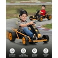 thumbnail image 4 of Garvee 24V 9Ah Kids Ride On Go Kart Toy, High Speed Drifting Car with Two Motors, Full Metal Frame, Music, Power Display, Racing Car for Kids 8-12, 4 of 9
