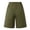 Army Green, variant on SOFTCCLO Shorts for Women Plus Size Summer Beach Button Shorts Solid 5 Inch Casual Womens Shorts Army Green L