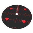thumbnail image 3 of Kll 30" Christmas Tree Skirt Cardiogram And Heart Xmas Tree Skirts Mat For New Year Xmas Holiday Party Indoor Outdoor Home Decoration, 3 of 9