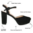 thumbnail image 5 of Journee Womens Roslynn Almond Toe High Block Heel Pumps, Widths Available, 5 of 10