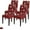 Snowflakesan8067, variant on Merry Christmas Dining Chair Slipcover, Winter Snowflake Red Buffalo Plaid Stretch Covers Removable Parsons Protector for Kitchen Room Banquet Party, Set of 4 Snowflakesan8067
