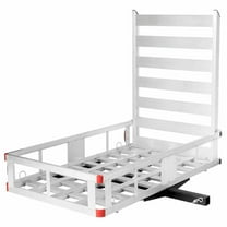 Demifill 50" x 29.5" Hitch-Mounted Mobility Cargo Carrier, Premium Aluminum Material Carrier, White
