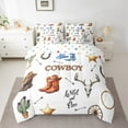 thumbnail image 2 of Homewish Western Cowboy 7-Piece Twin Bedding Sets for Kids Children Teens,Rustic Farmhouse Bedding Comforter Set,Southwestern Theme Breathable Sheet Sets,Super Cozy Room Decor,Reversible, 2 of 8