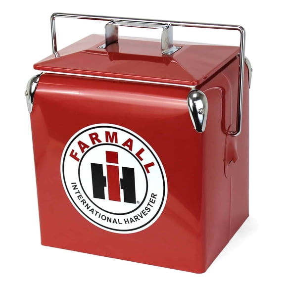 Red IH Farmall Retro Metal Cooler JH1000FM