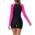 thumbnail image 7 of Staron Women's Long Sleeve Swimsuit Full Body Rash Guard Zipper Surfing Bathing Suit UV Protection Fitted Active Swimwear, Pink S, 7 of 7