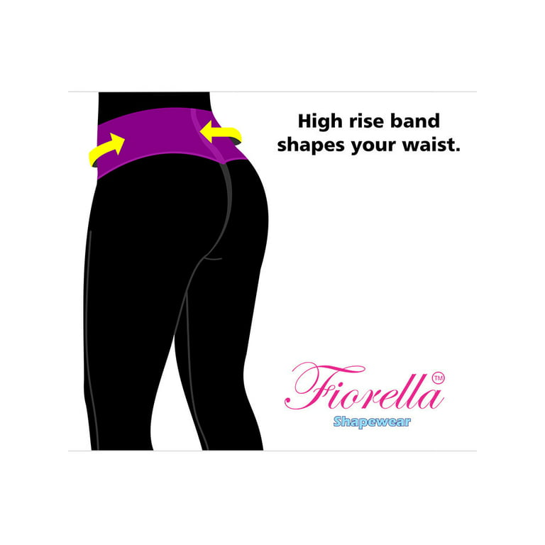 Fiorella Shapewear Butt Lifter Capris Leggings High Rise Waist Levanta Cola  Internal Powernet Girdle Colombianos Sports Yoga Gym Black 401BB