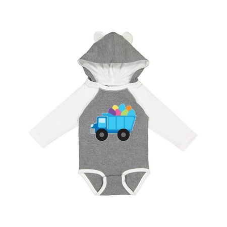 

Inktastic Easter Egg Truck Boys Gift Baby Boy Long Sleeve Bodysuit