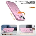 thumbnail image 6 of for iPhone 15 Back Case with Camera Stand, Compatible with Magsafe Military Grade Shockproof Protective Translucent Matte Magnetic Slim Fit Phone Case for iPhone 15, Pink, 6 of 6