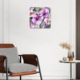 thumbnail image 3 of 10 Inch Wall Clock Battery Operated Silent Clock Decorative for Office, Kitchen, Outdoor, Living RoomPalm Leaves Tropical Flowers White Hibiscus Multicolor, 3 of 4
