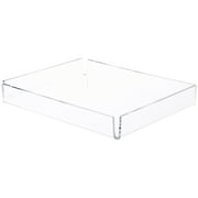 Plymor Clear Acrylic Open Corner Merchandise Display Tray, 8" W x 10" D x 1.25" H (2 Pack)