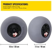 BENTISM Beach Balloon Wheels, 13 Replacement Sand Tires with 32 Stainless Steel Axle, TPU Cart Tires for Kayak Dolly, Canoe Cart and Buggy w/ Free Air Pump, 2-Pack