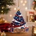 thumbnail image 5 of 250th Anniversary Patriotic Christmas Ornaments, USA Flag Tree Snowflake Snow Globe Holiday Tree Hanging Decor, Commemorative, 5 of 6