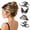 #C, variant on Skull Clip 4-Piece Halloween Zinc Alloy Hair Claw Clips Set for Styling | Seasonal Costume Accessory, Bun Accent for Updos, Half-Up Hairstyle Detail