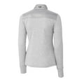 thumbnail image 3 of Women's Cutter & Buck  Gray Notre Dame Fighting Irish Alumni DryTec Stealth Hybrid Quilted Full-Zip Windbreaker Jacket, 3 of 3
