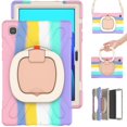 thumbnail image 5 of Funda colorida para Samsung Tab A7 de 10,4 pulgadas T500 con correa para el hombro, soporte de anillo ajustable grande y protección contra golpes., 5 of 5