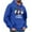 Blue, variant on Men's Fleece Pullover Hoodie Christmas Loose Fit Ultra Soft Hooded Sweatshirt With Pockets Black M