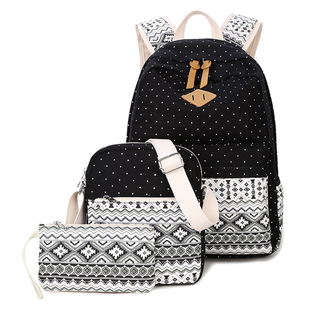 School Backpack for Teen Girls/Women, Cute College Bookbag Set Canvas