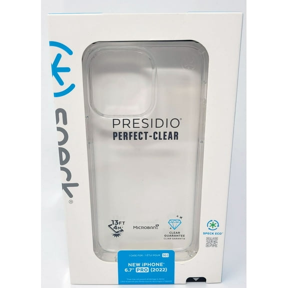 Speck Presidio Perfect Clear Cell Phone Case for Apple iPhone 14 Pro Max
