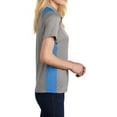 thumbnail image 3 of Mafoose Women's Heather Colorblock Contender Polo Vintage Heather/ Carolina Blue 2X-Large, 3 of 5