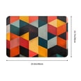 thumbnail image 3 of Balery Geometric Cube Pattern Art Doormat, Durable Flannel Fabric, Waterproof Stain and Fade Resistant, Low Profile,Indoor Outdoor Door Mats, Easy Clean Patio Entrance Mat, 16x24in, 3 of 9