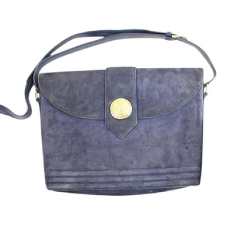 Ysl Suede Crossbody 18ysla1014 Blue Shoulder Bag