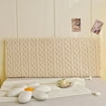 thumbnail image 4 of Zhuge 1 piece all season universal plush fabric headboard cover soft bag dust cover soft and warm, anti cat scratch machine washable headboard cover 90 * 65cm (orange), 4 of 4