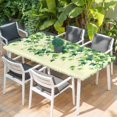 thumbnail image 2 of Country Leaves Table Cloths for 5 Foot Rectangle Tables, Green Leaf Branches Vine Botanical Rustic Patio Waterproof Elastic Fitted Tablecloths, Washable Rectangular Table Cover for Camping, 2 of 8