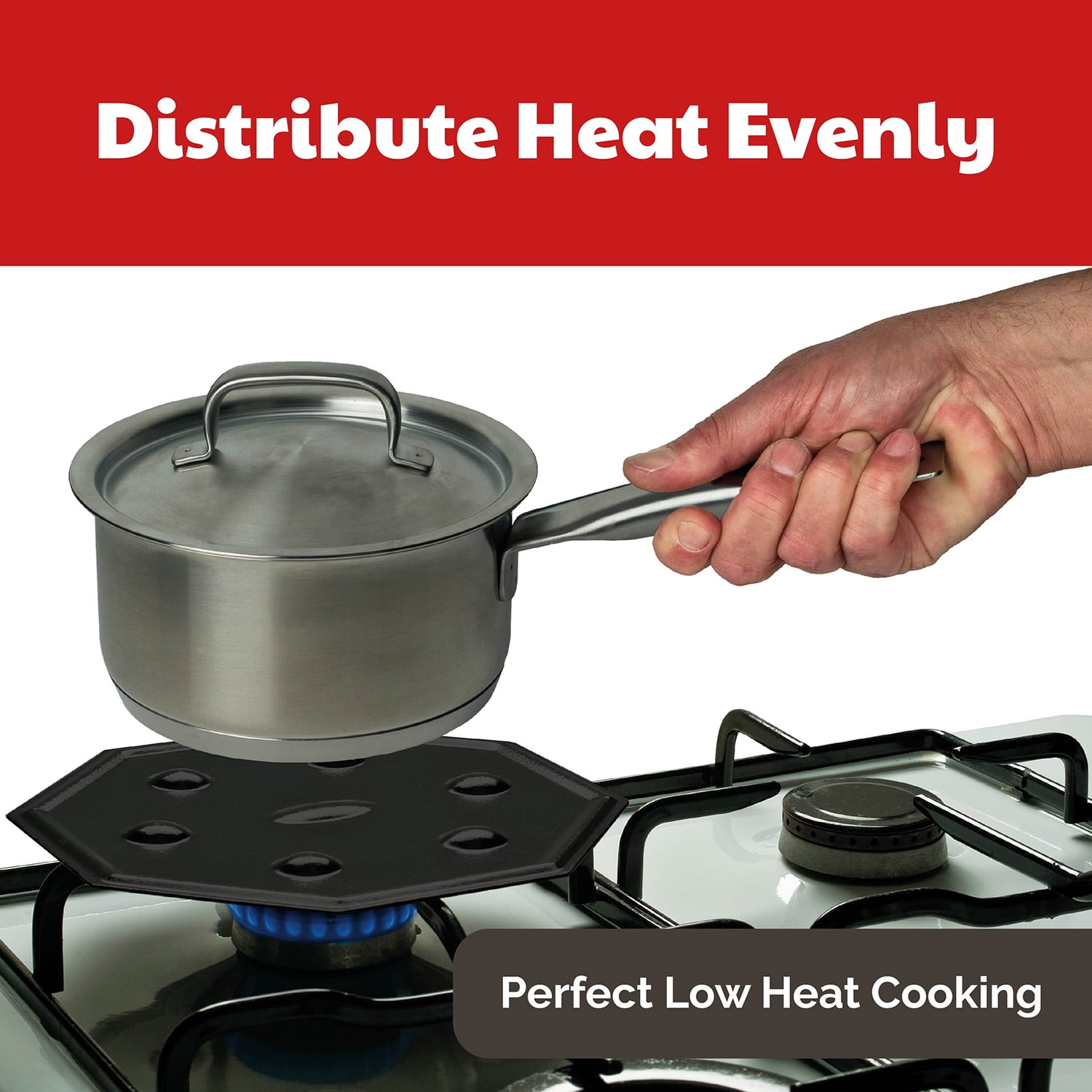 Cooks Innovations SimmerMat Heat Diffuser - Flame Tamer for Electric or Gas Stove – 1-Pack