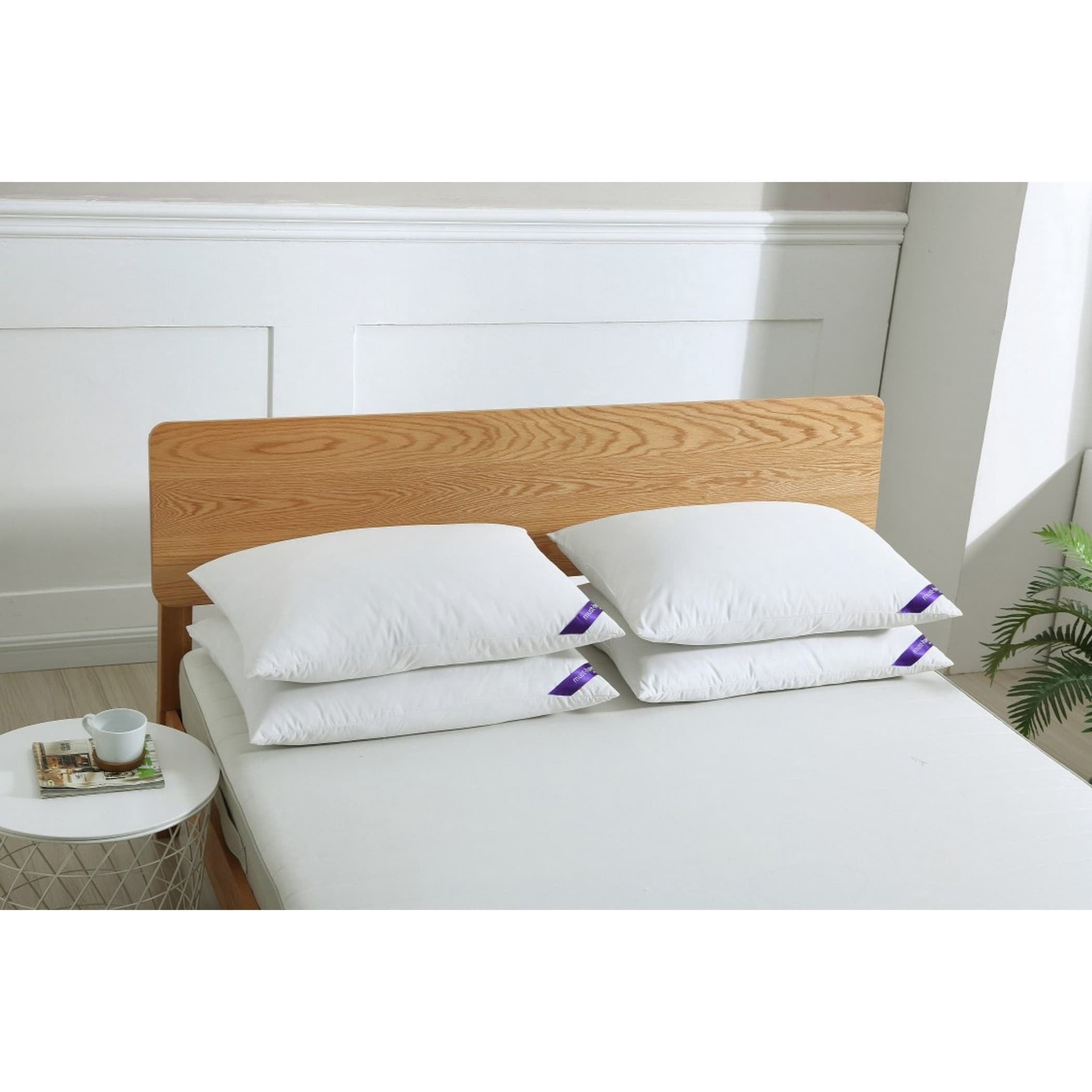 4pk 233tc Cotton Cover Feather Pillows