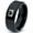 Black Bevel Polish Tungsten, variant on Tungsten North Dakota The Peace Garden State Heart Band Ring 8mm Men Women Comfort Fit Black Dome Polished