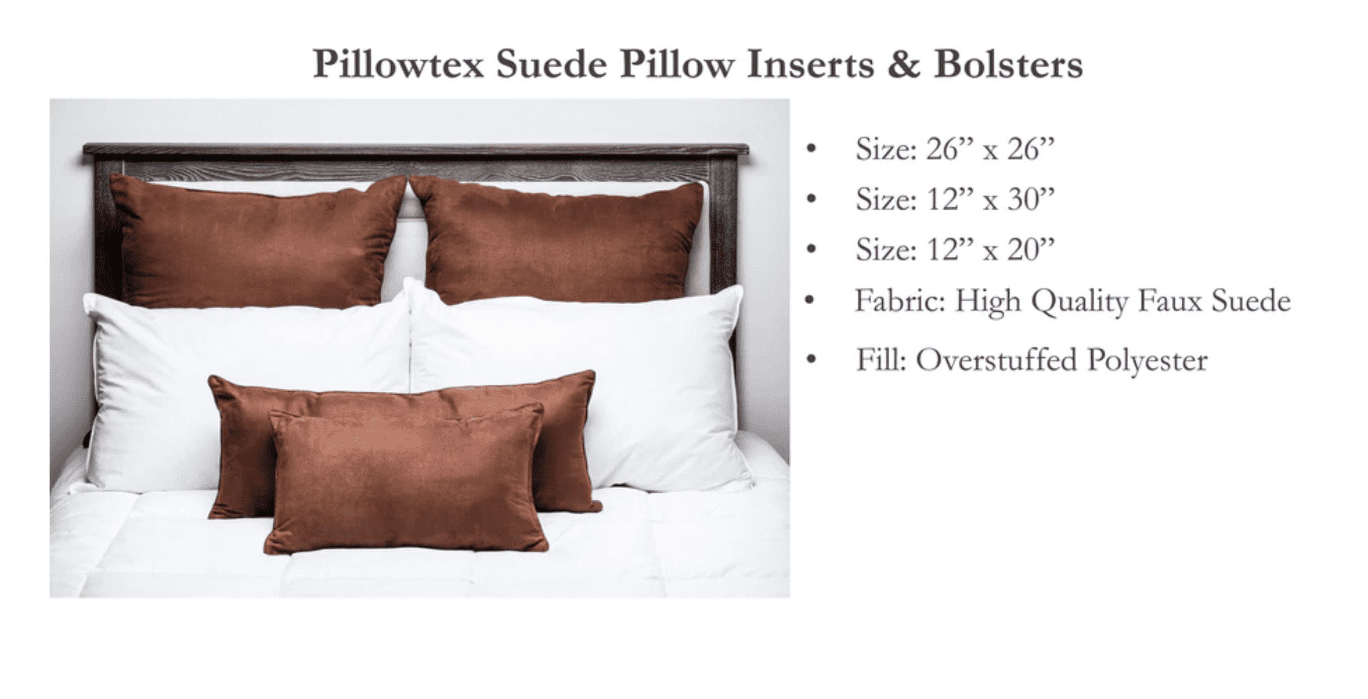 Pillowtex Suede Decorative Pillow (26x26, Tan) - Walmart.com