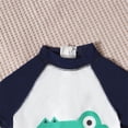 thumbnail image 5 of ibiyuan Boys One Piece Swimsuit Size 6 Boys' Swimwear1 Piece Zipper Bathing Suit Toddler Sun Rash Guard Short Sleeve Dinosaur Surfing Suit UPF 50+,5-6 Years, 5 of 8