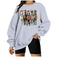 thumbnail image 3 of Christmas Horse Sweatshirts for Women 2025 Long Sleeve Crewneck Horses Graphic Sweatshirt for Horse Lovers Pullover Tops, 3 of 8