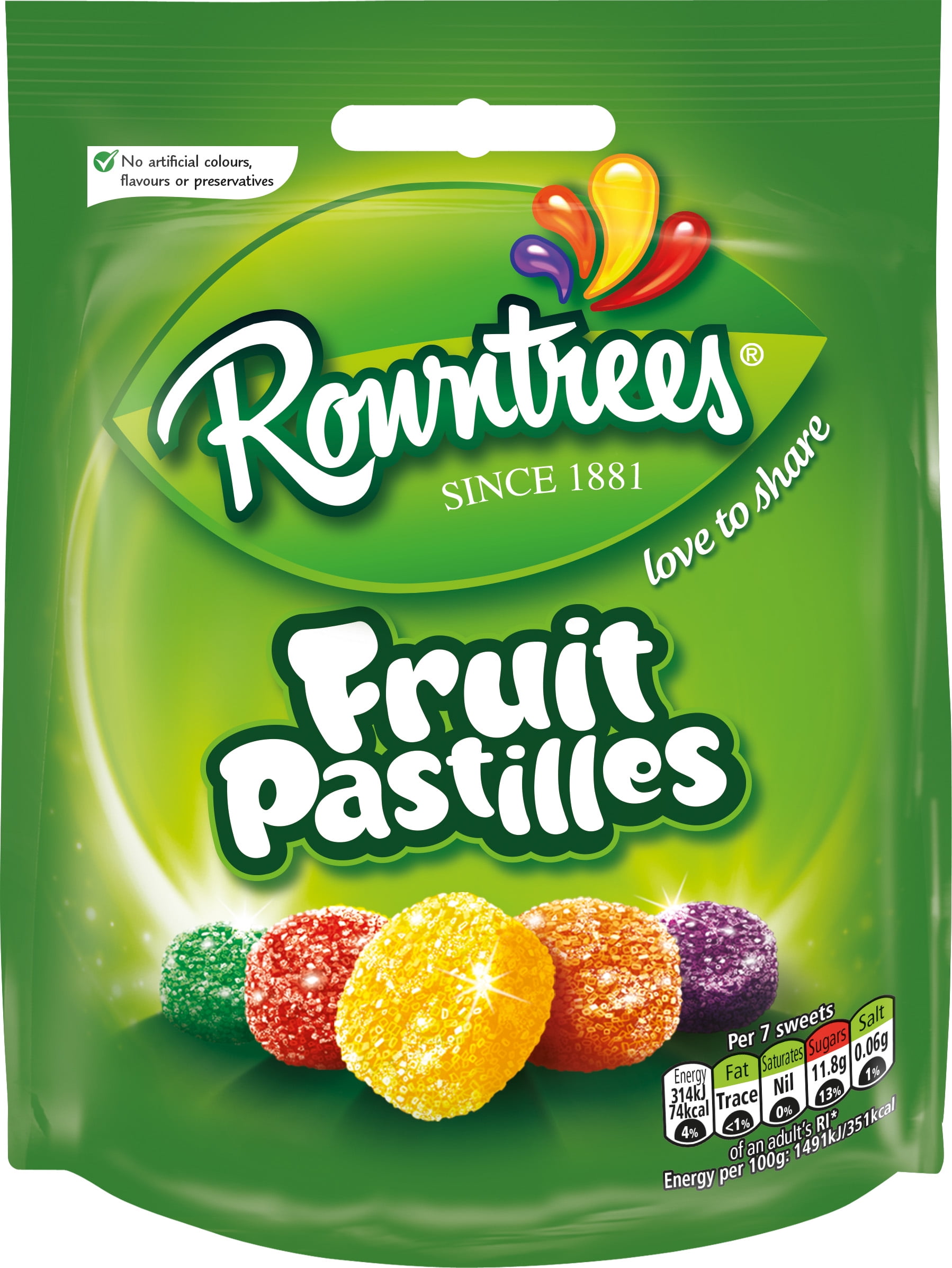 Rainbow Coloured and Scented silicon rucksack Fruit Pastille. 