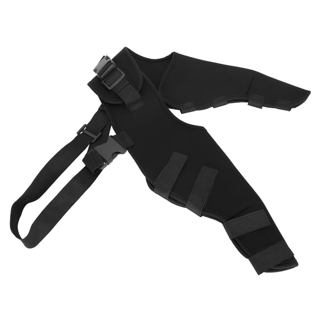 Protector de patas traseras para perros y mascotas, rodillera ajustable, soporte para piernas para perros, recuperación de patas traseras (Protège jambes arrière HJ25 Noir S)