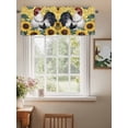 thumbnail image 2 of Yellow Sunflower Rooster Curtain Valances for Windows, Farmhouse Retro Rooster Kitchen Valance Window Treatment, Light Filtering Block Curtains for Bathroom/Bedroom/Living Room 60'' x 18'', 2 of 9