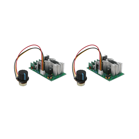 2X 20A PWM DC Motor Speed Controller 12V 24V 36V 48V with Potentiometer Knob Switch