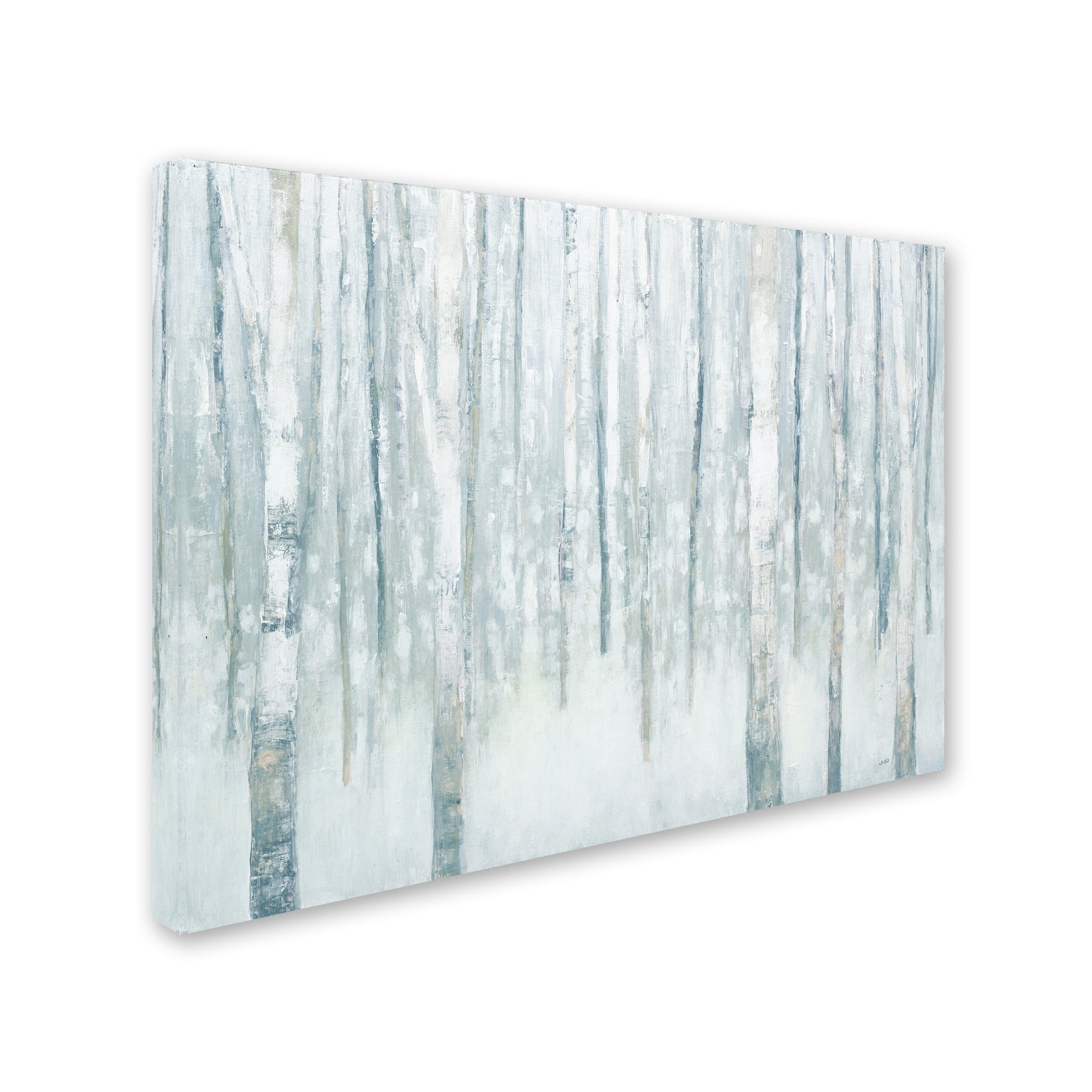 Trademark Fine Art 'Birches in Winter Blue Gray' Canvas Art by Julia Purinton
