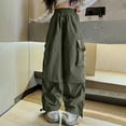 thumbnail image 7 of Xudanell Sweatpants for Teens High Waisted Girls Pants with Big Pockets Straight Overalls Sweatpants for Girls Trendy Street Wear, 7 of 7