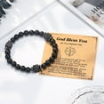 thumbnail image 5 of To My Husband, Boyfriend, Son, Grandson, Dad, Grandpa, Papa, Daddy, Brother, Man, Stepdad, Uncle, Fiance, Soulmate, Nephew, Godfather Gifts, Elastic Rope Bracelet for Men Teens, 5 of 6