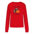 thumbnail image 4 of EQWLJWE Chandails en Molleton de Football Surdimensionnés pour Femmes Manches Longues Col Rond Chandails en Molleton Automne et Imprimé Citrouille Maillot Chandails en Molleton Costumes d'Halloween Hauts d'Entraînement pour Femmes, 4 of 5