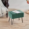 thumbnail image 1 of HOME SOFT THINGS OTOMAN/TABURETE SUPER SUAVE DE PIEL SINTÉTICA. OTOMAN TAPIZADO PARA REPOSAPIÉS CON PATAS DE METAL NEGRO Y ASIENTO ACOLCHADO. 48X33X43CM, EDÉN, 1 of 8
