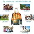 thumbnail image 5 of Easygdp Tropical Sunset Paradise Boys Hoodie Kids Sweatshirt Youth Pullover With Hood-Small, 5 of 6